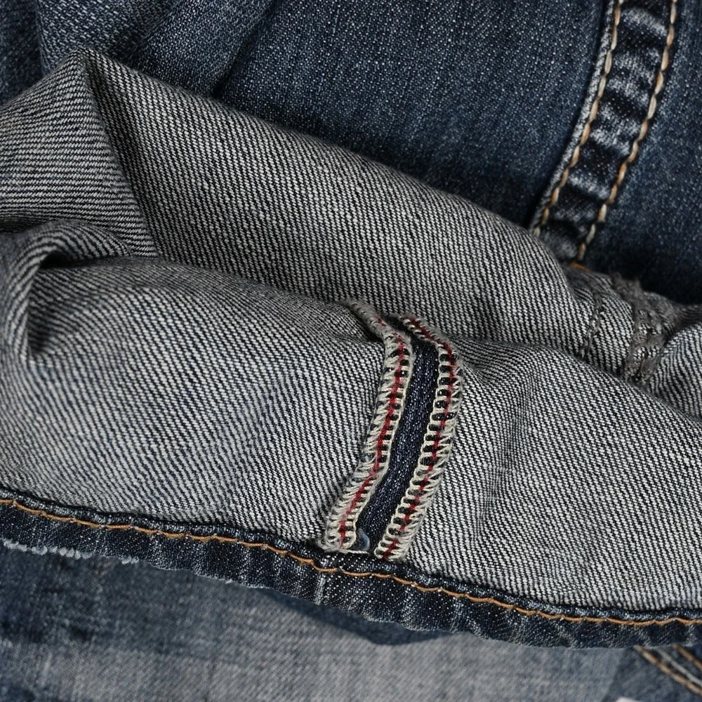 Silver Gordie Loose Relaxed Fit Jeans Mens 40x32 (42x31) Straight Leg Distressed